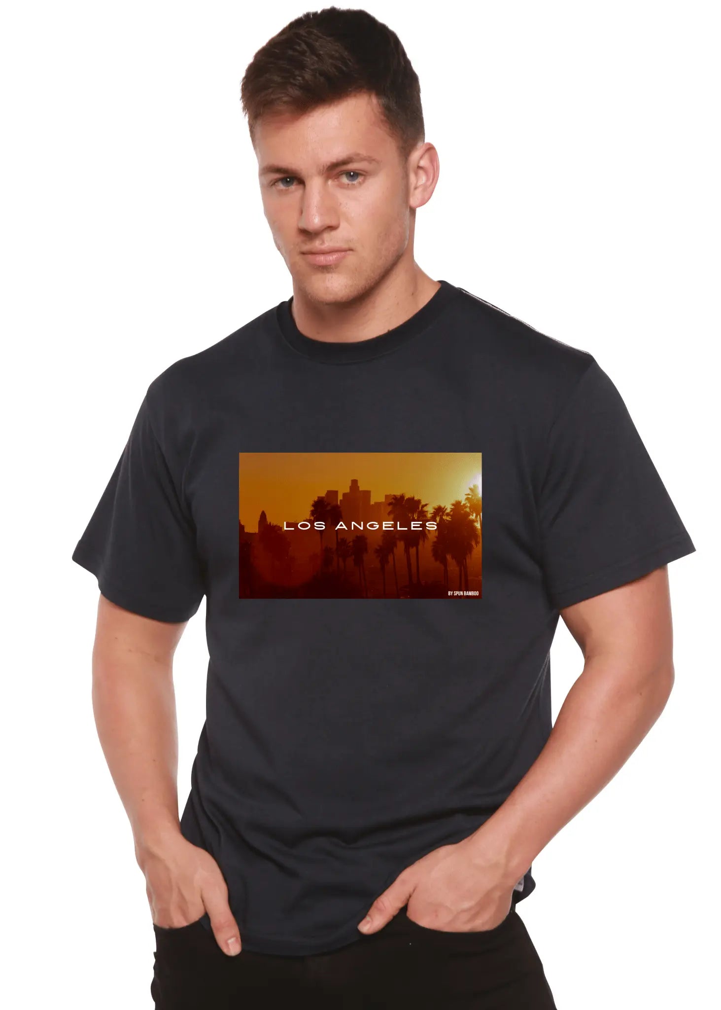Los Angeles Unisex Bamboo Viscose/Organic Cotton Short Sleeve Graphic T-Shirt - Blade & Thread