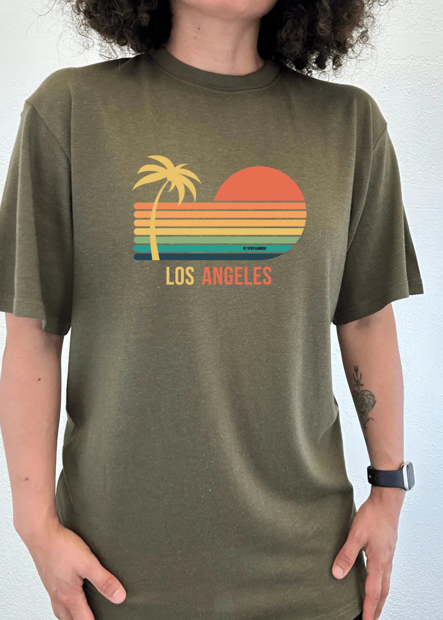 Los Angeles Unisex Bamboo Viscose/Organic Cotton Short Sleeve Graphic T-Shirt - Blade & Thread