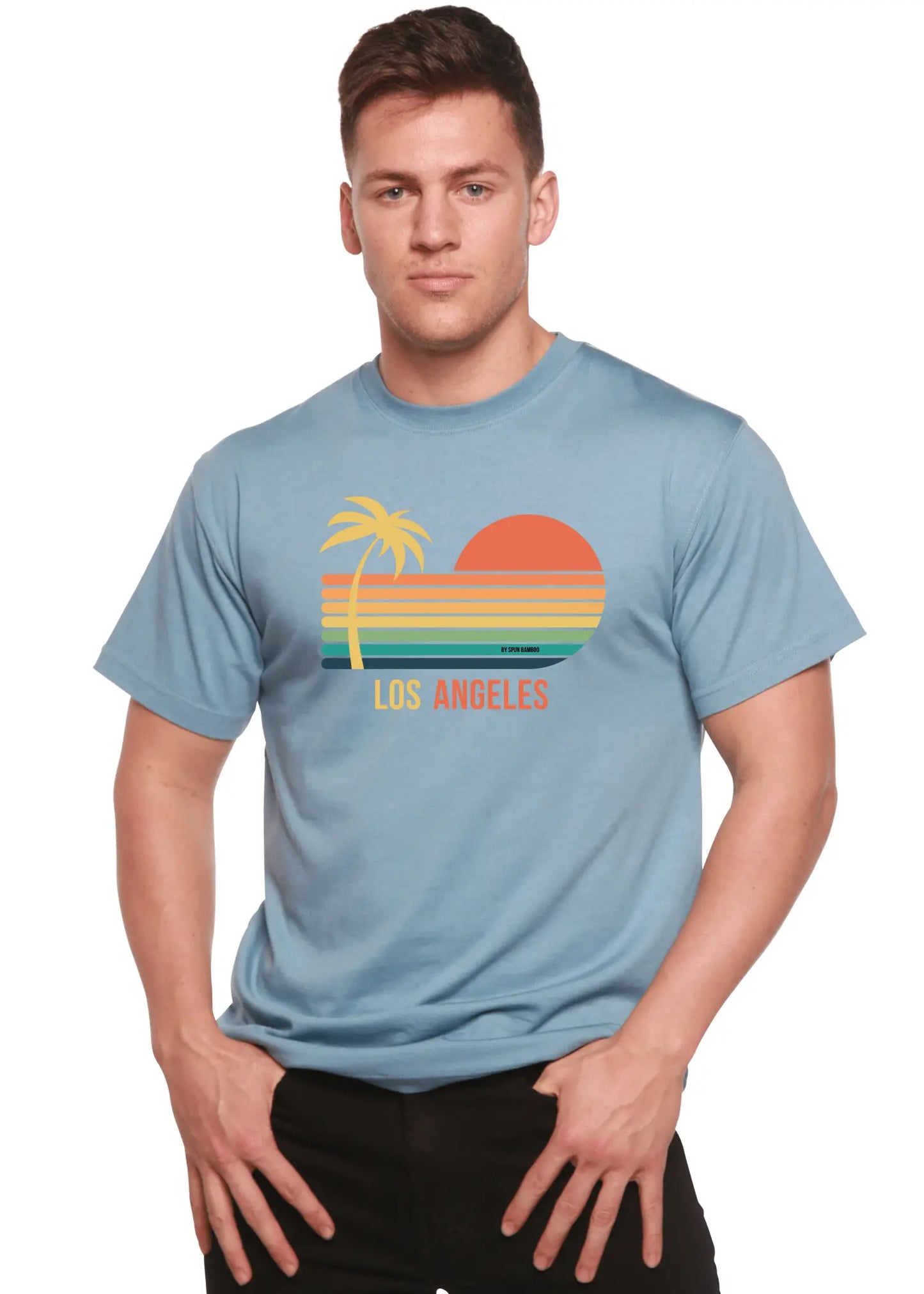 Los Angeles Unisex Bamboo Viscose/Organic Cotton Short Sleeve Graphic T-Shirt - Blade & Thread