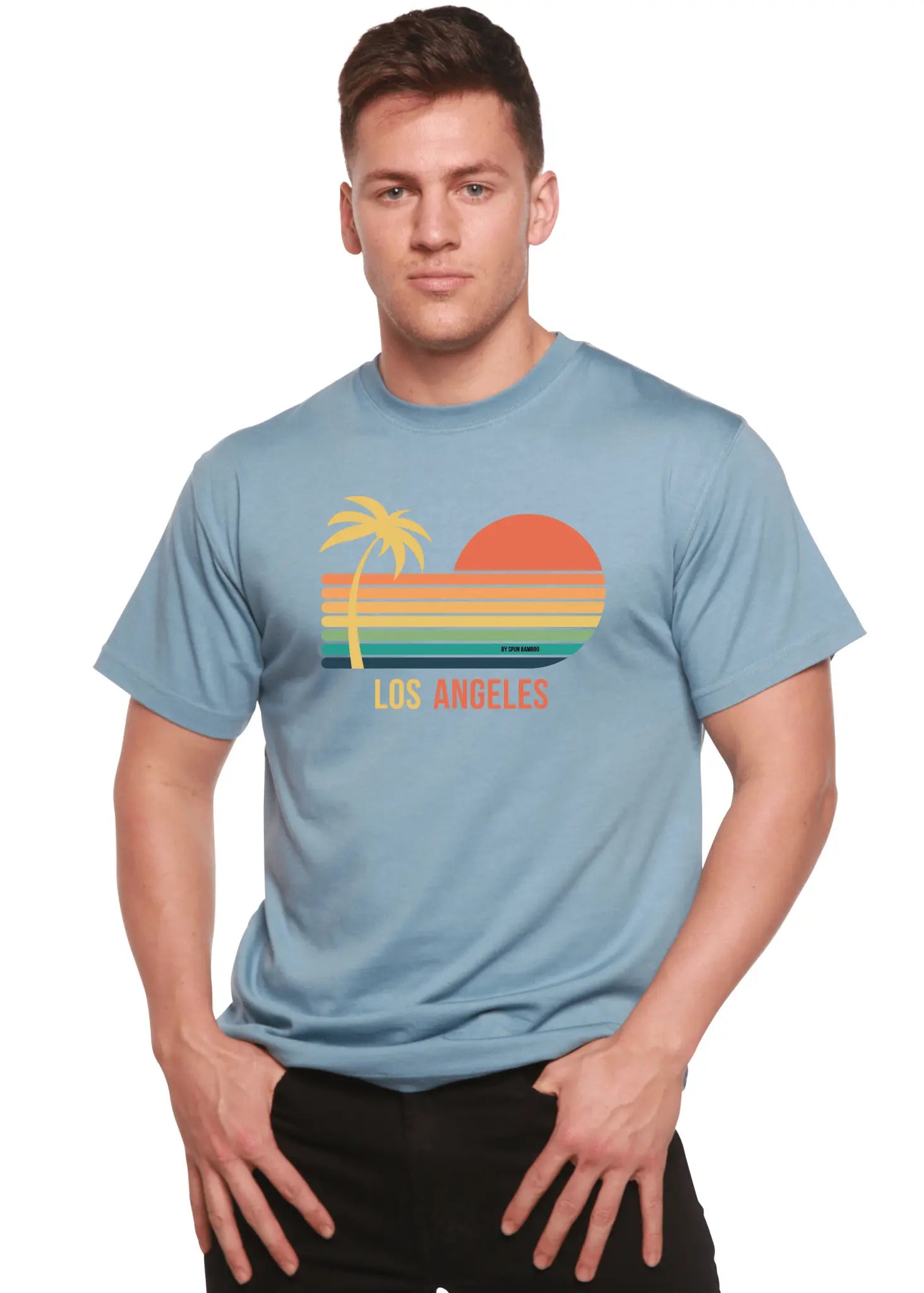 Los Angeles Unisex Bamboo Viscose/Organic Cotton Short Sleeve Graphic T-Shirt - Blade & Thread