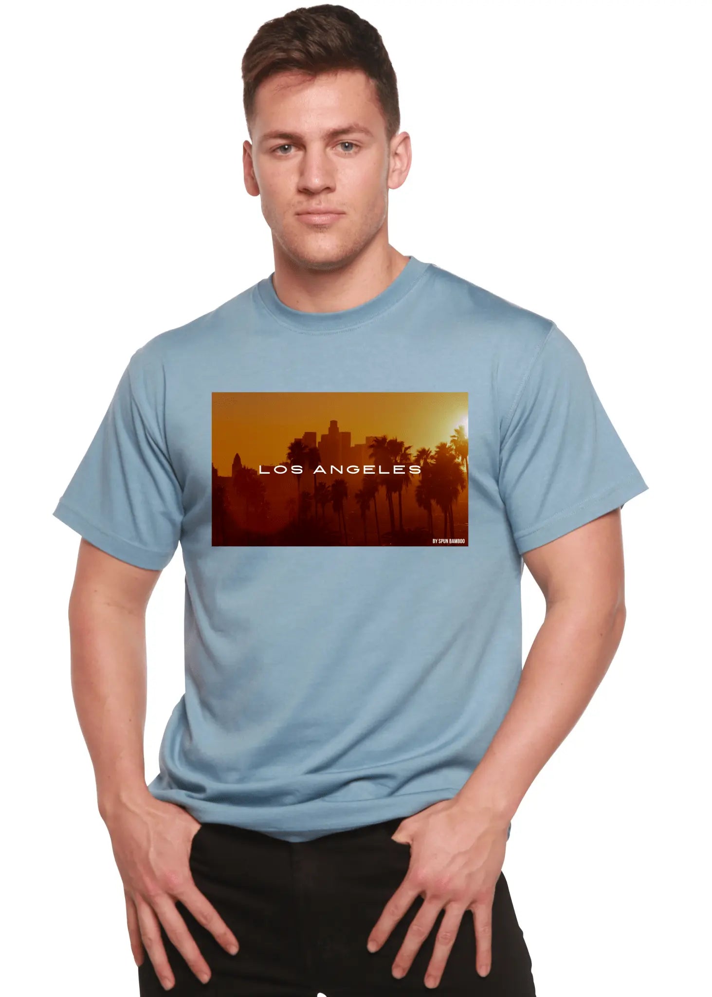 Los Angeles Unisex Bamboo Viscose/Organic Cotton Short Sleeve Graphic T-Shirt - Blade & Thread