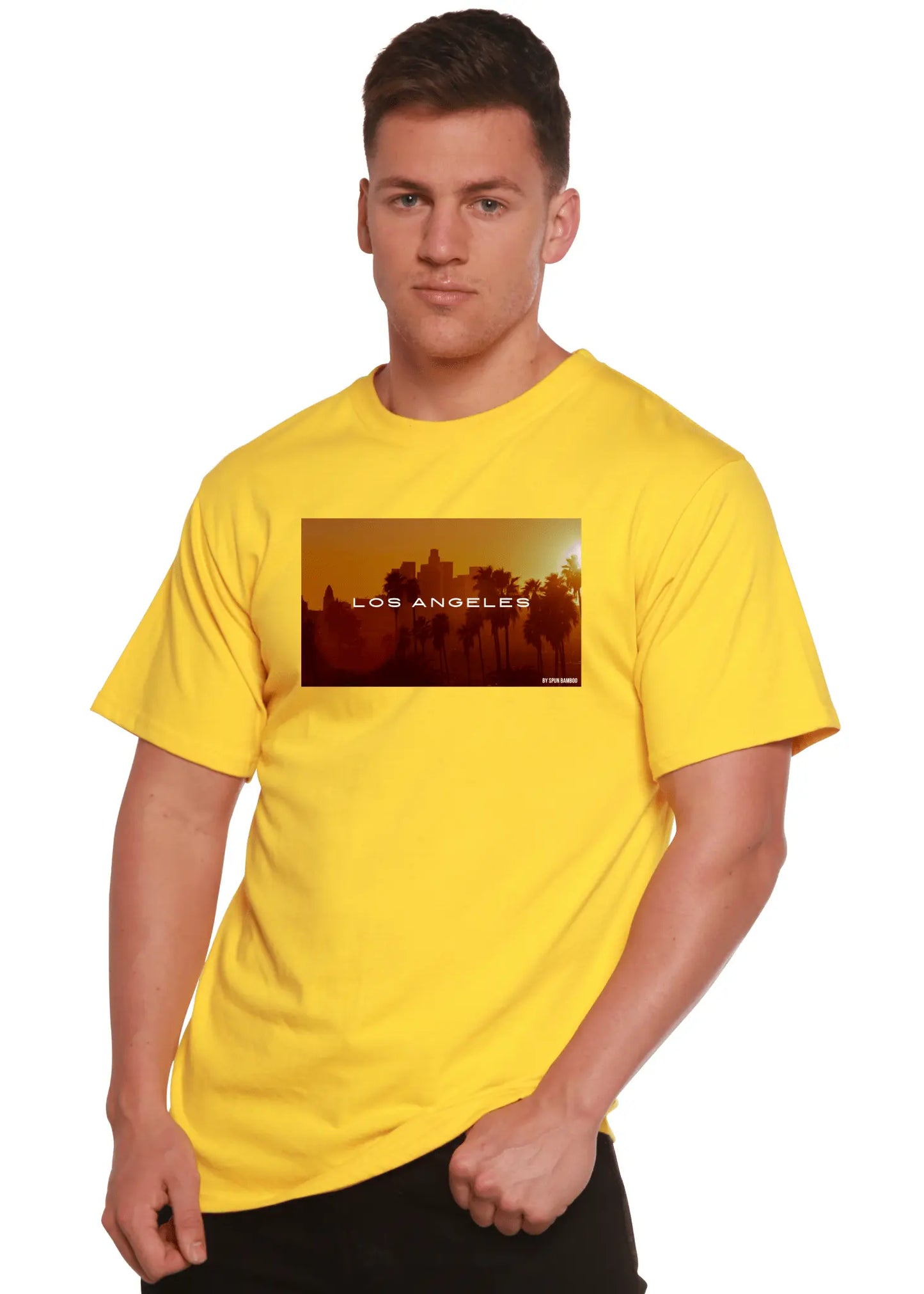 Los Angeles Unisex Bamboo Viscose/Organic Cotton Short Sleeve Graphic T-Shirt - Blade & Thread