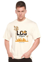 Los Angeles Unisex Bamboo Viscose/Organic Cotton Short Sleeve Graphic T-Shirt Spun Bamboo