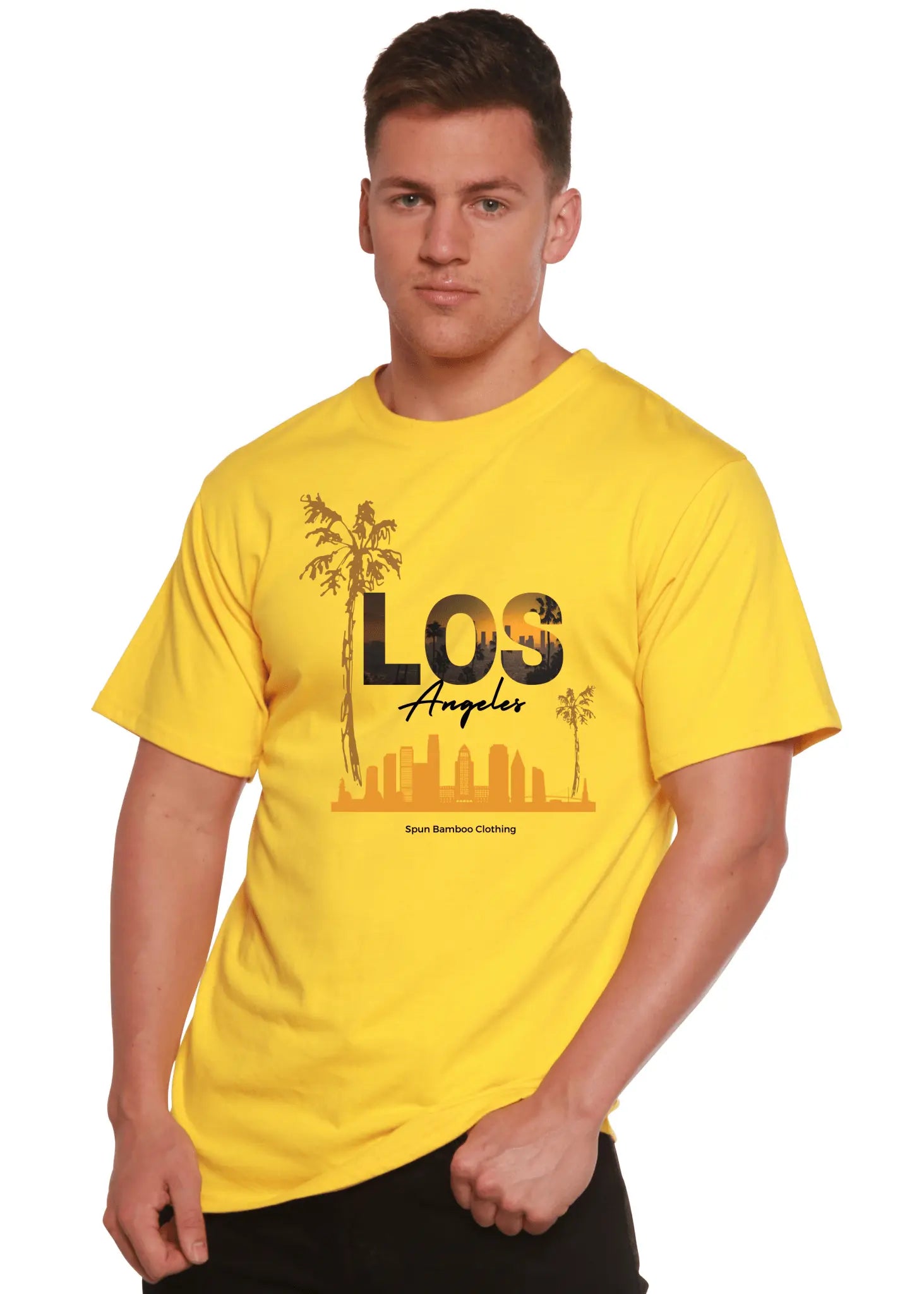 Los Angeles Unisex Bamboo Viscose/Organic Cotton Short Sleeve Graphic T-Shirt - Blade & Thread