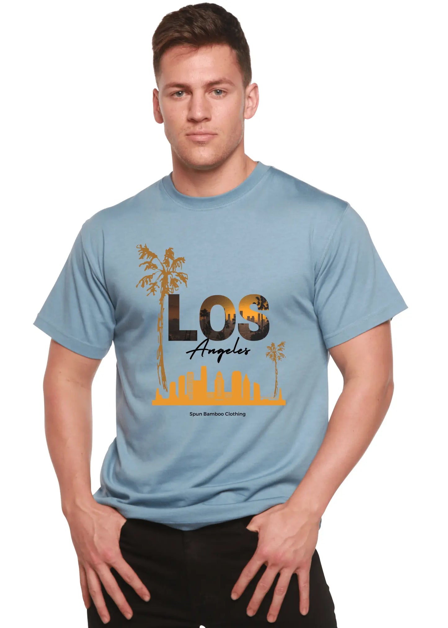 Los Angeles Unisex Bamboo Viscose/Organic Cotton Short Sleeve Graphic T-Shirt - Blade & Thread