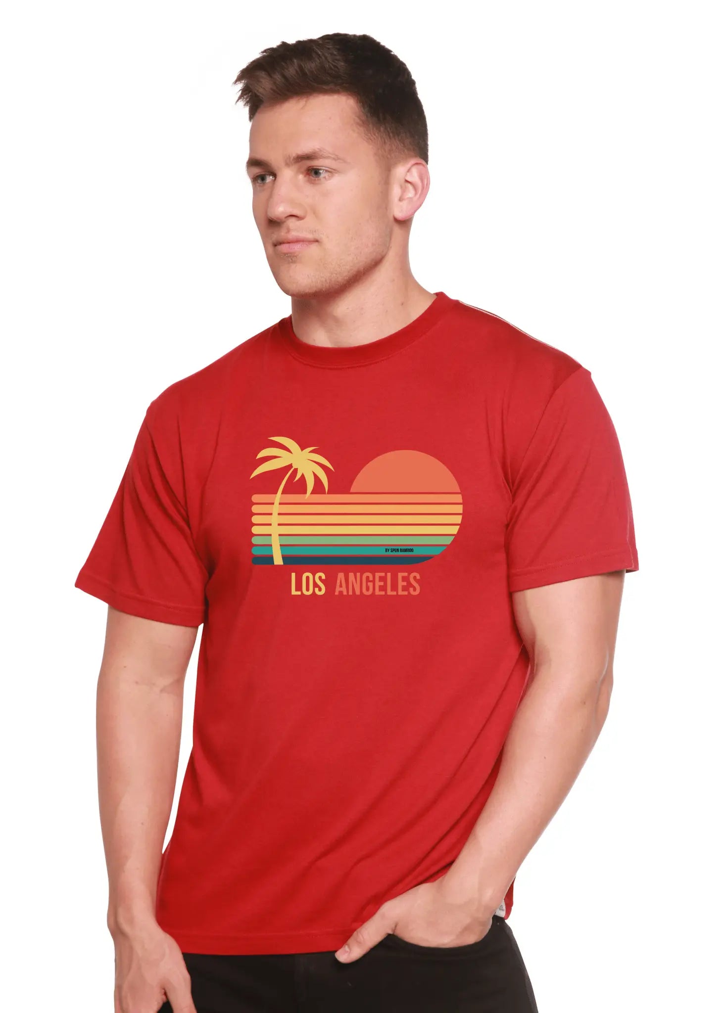 Los Angeles Unisex Bamboo Viscose/Organic Cotton Short Sleeve Graphic T-Shirt - Blade & Thread