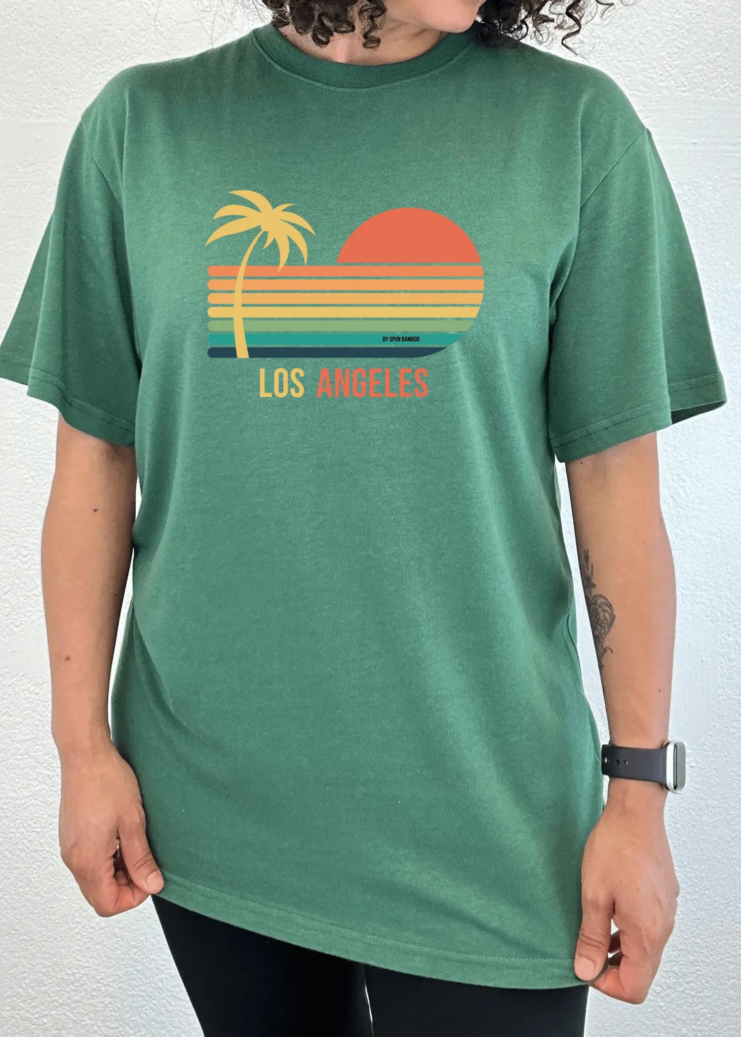Los Angeles Unisex Bamboo Viscose/Organic Cotton Short Sleeve Graphic T-Shirt - Blade & Thread