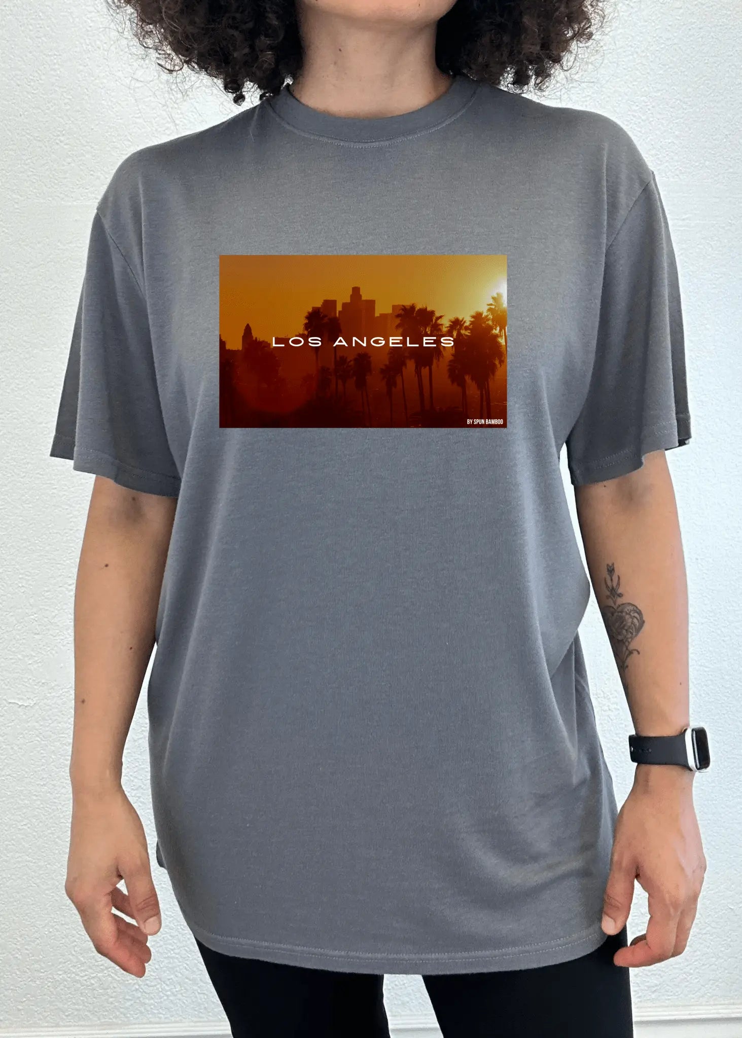 Los Angeles Unisex Bamboo Viscose/Organic Cotton Short Sleeve Graphic T-Shirt - Blade & Thread