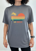 Los Angeles Unisex Bamboo Viscose/Organic Cotton Short Sleeve Graphic T-Shirt Spun Bamboo