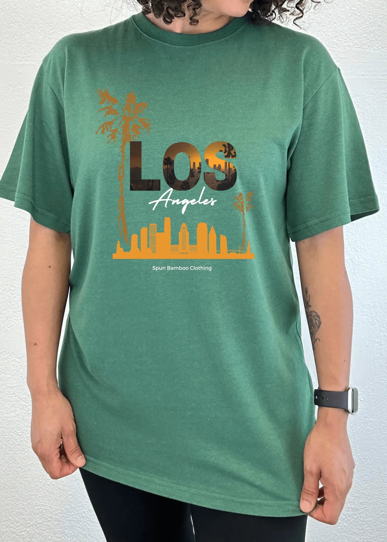 Los Angeles Unisex Bamboo Viscose/Organic Cotton Short Sleeve Graphic T-Shirt - Blade & Thread
