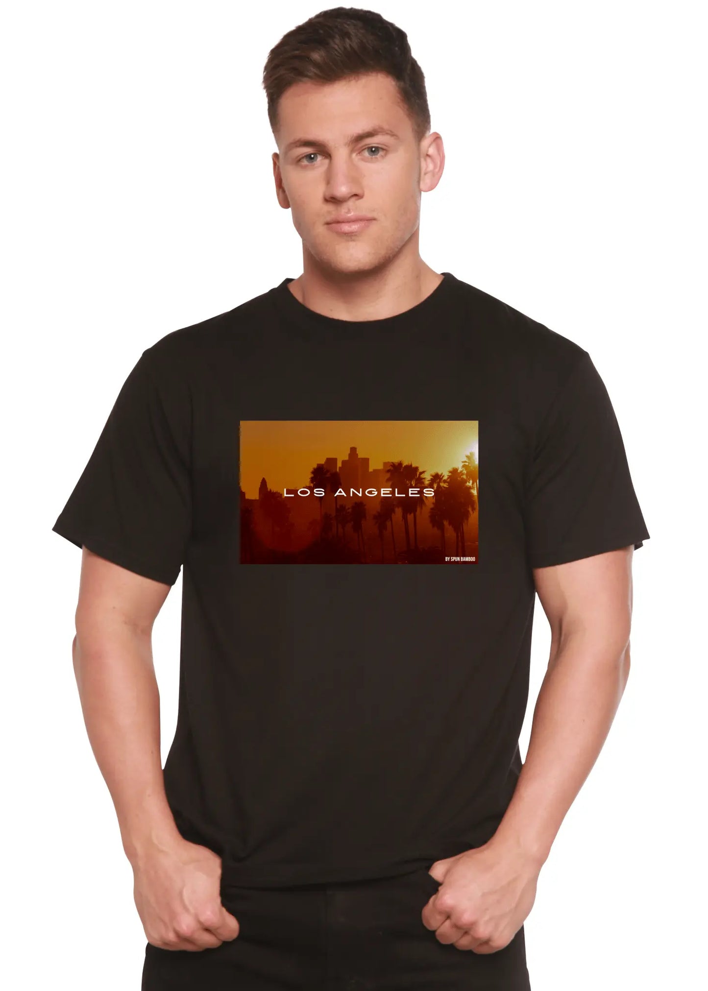 Los Angeles Unisex Bamboo Viscose/Organic Cotton Short Sleeve Graphic T-Shirt - Blade & Thread