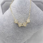 Love Heart Shaped Double Side Moonstone Magnetic Four Leaf Clover Good Pendant Necklace nowadaysfashion