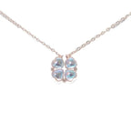Love Heart Shaped Double Side Moonstone Magnetic Four Leaf Clover Good Pendant Necklace nowadaysfashion