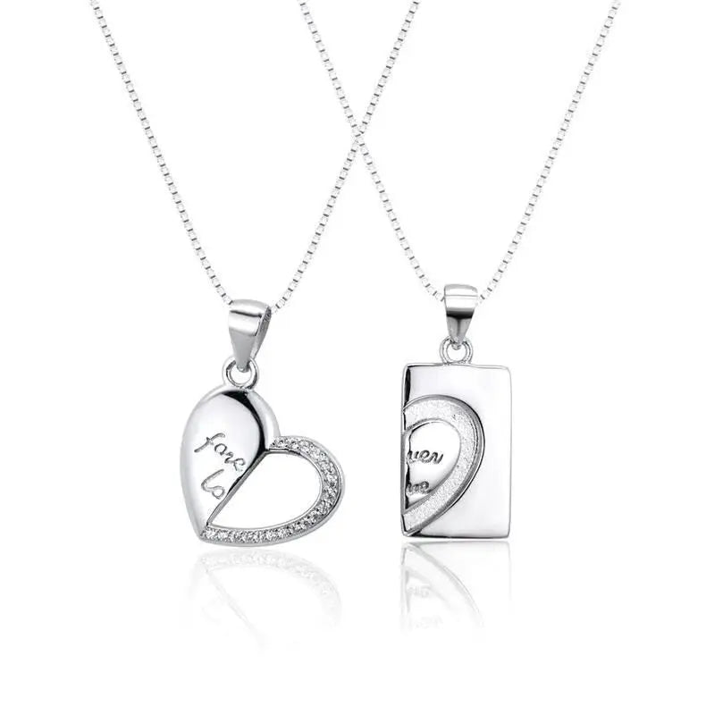 Love interlocking couple necklace nowadaysfashion