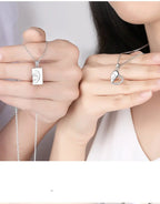 Love interlocking couple necklace nowadaysfashion