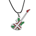 Love Music Exquisite Guitar Shaped Pendant Leather Rope Clavicle Chain Jewelry nowadaysfashion