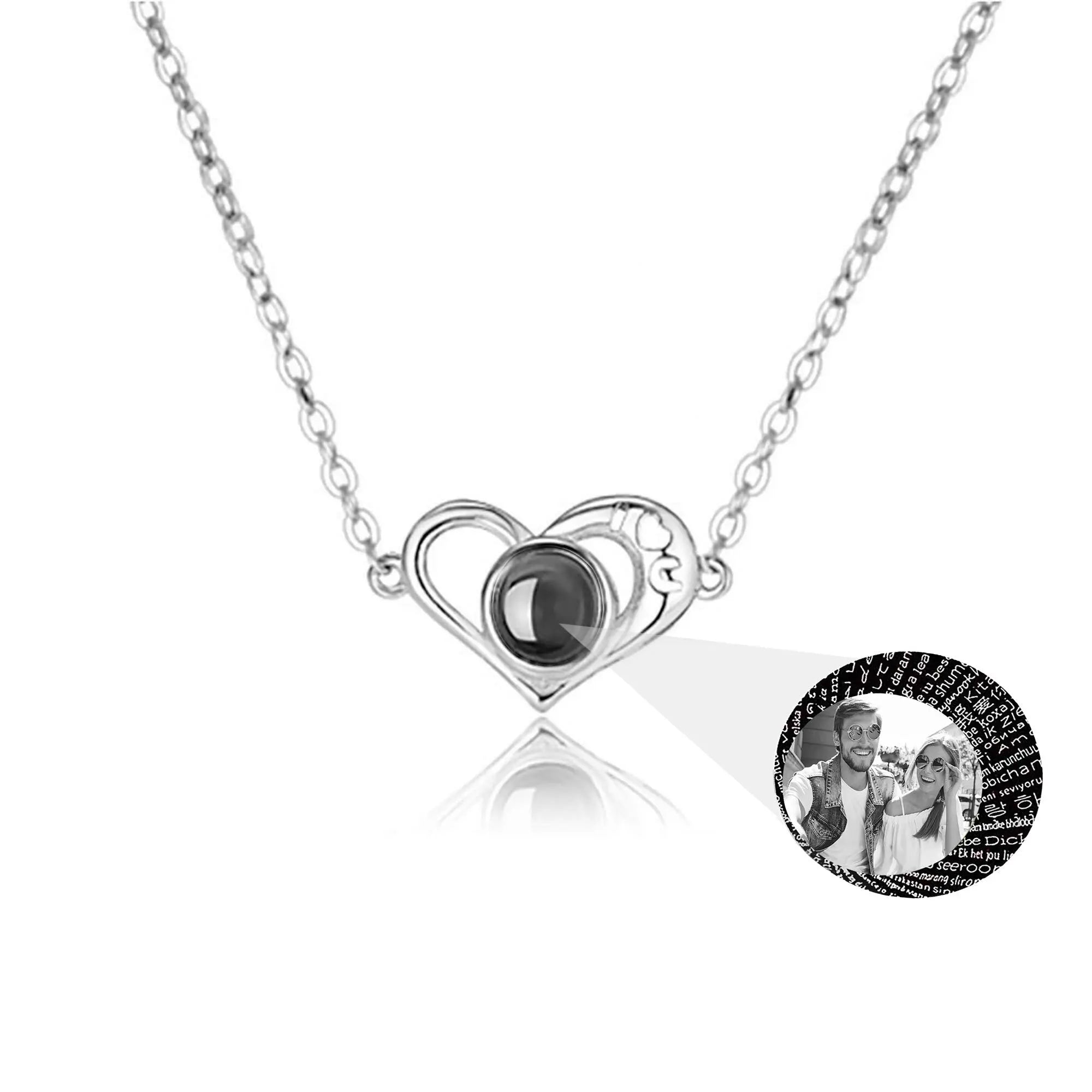 Love projection necklace with customizable photos memory of love Valentin nowadaysfashion
