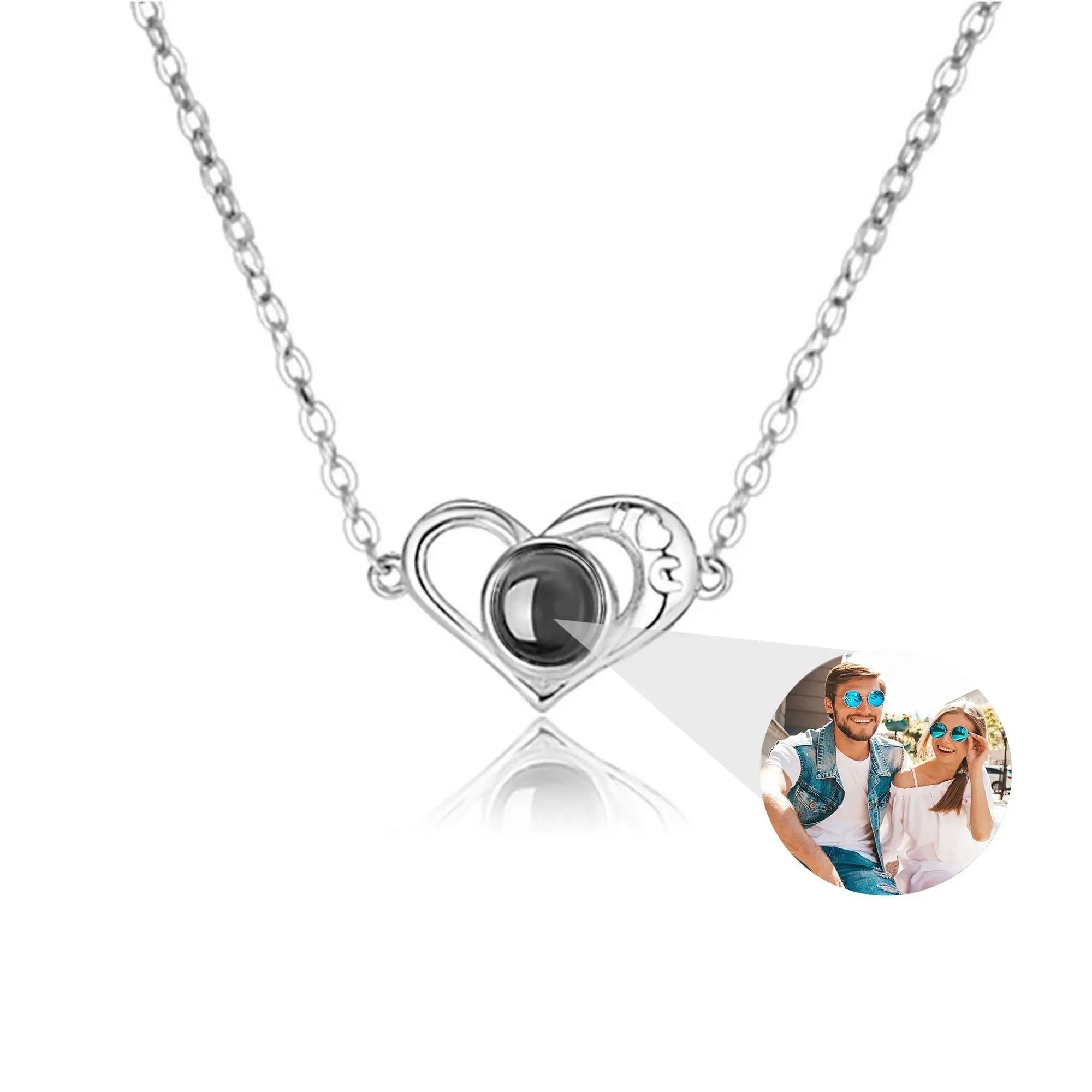 Love projection necklace with customizable photos memory of love Valentin nowadaysfashion