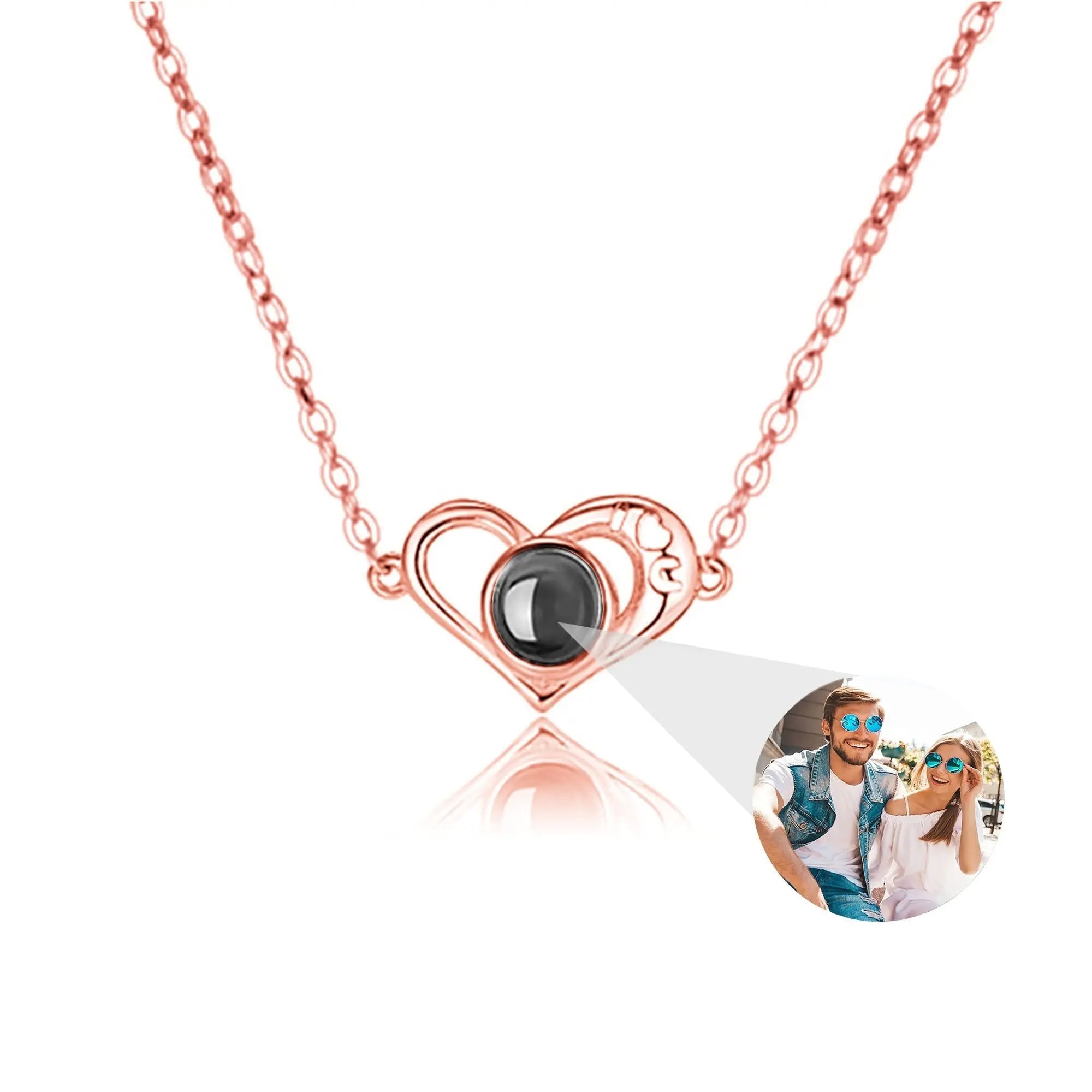 Love projection necklace with customizable photos memory of love Valentin nowadaysfashion