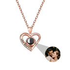 Love projection necklace with customizable photos Pendant Necklace nowadaysfashion