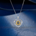 Love sunflower with customized photos Photo Projection Necklace Key Chain Jewelry nowadaysfashion