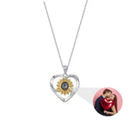 Love sunflower with customized photos Photo Projection Necklace Key Chain Jewelry nowadaysfashion