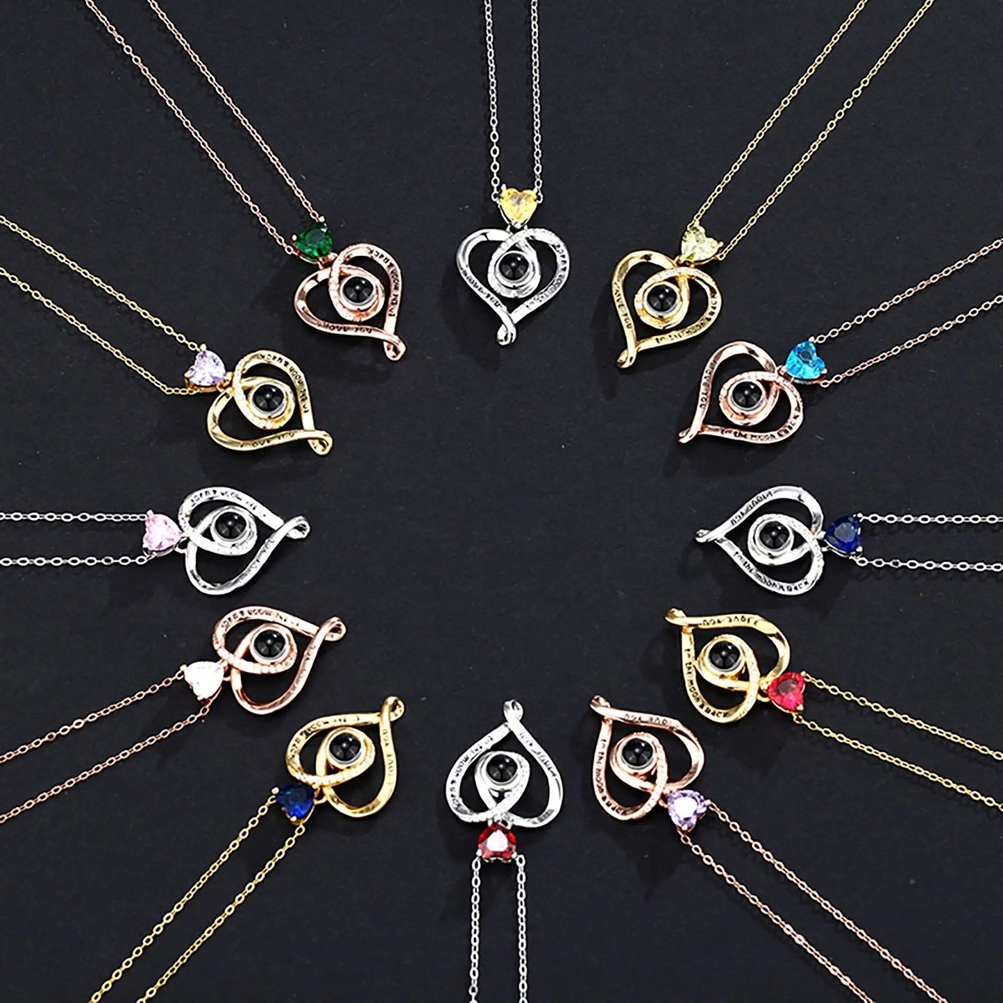 Love with customizable photosProjection Necklace Pendant Jewelry For Lover Girlfriend - Blade & Thread