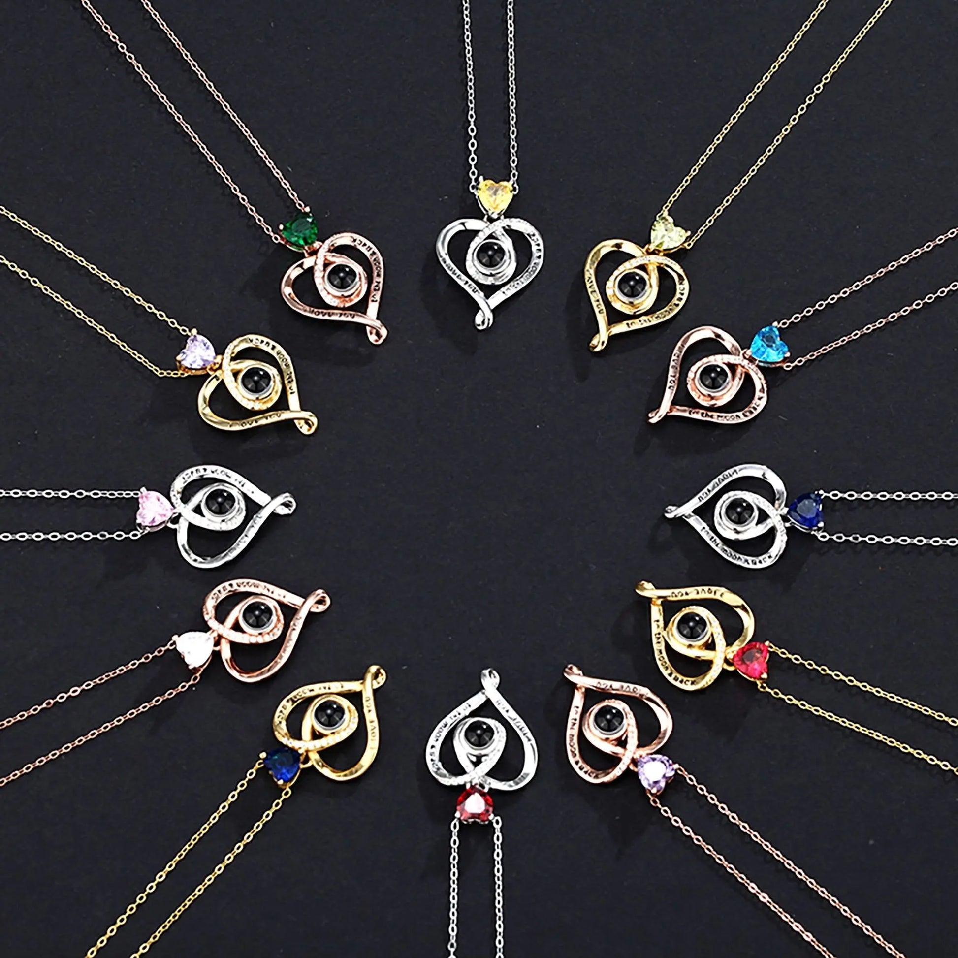 Love with customizable photosProjection Necklace Pendant Jewelry For Lover Girlfriend - Blade & Thread