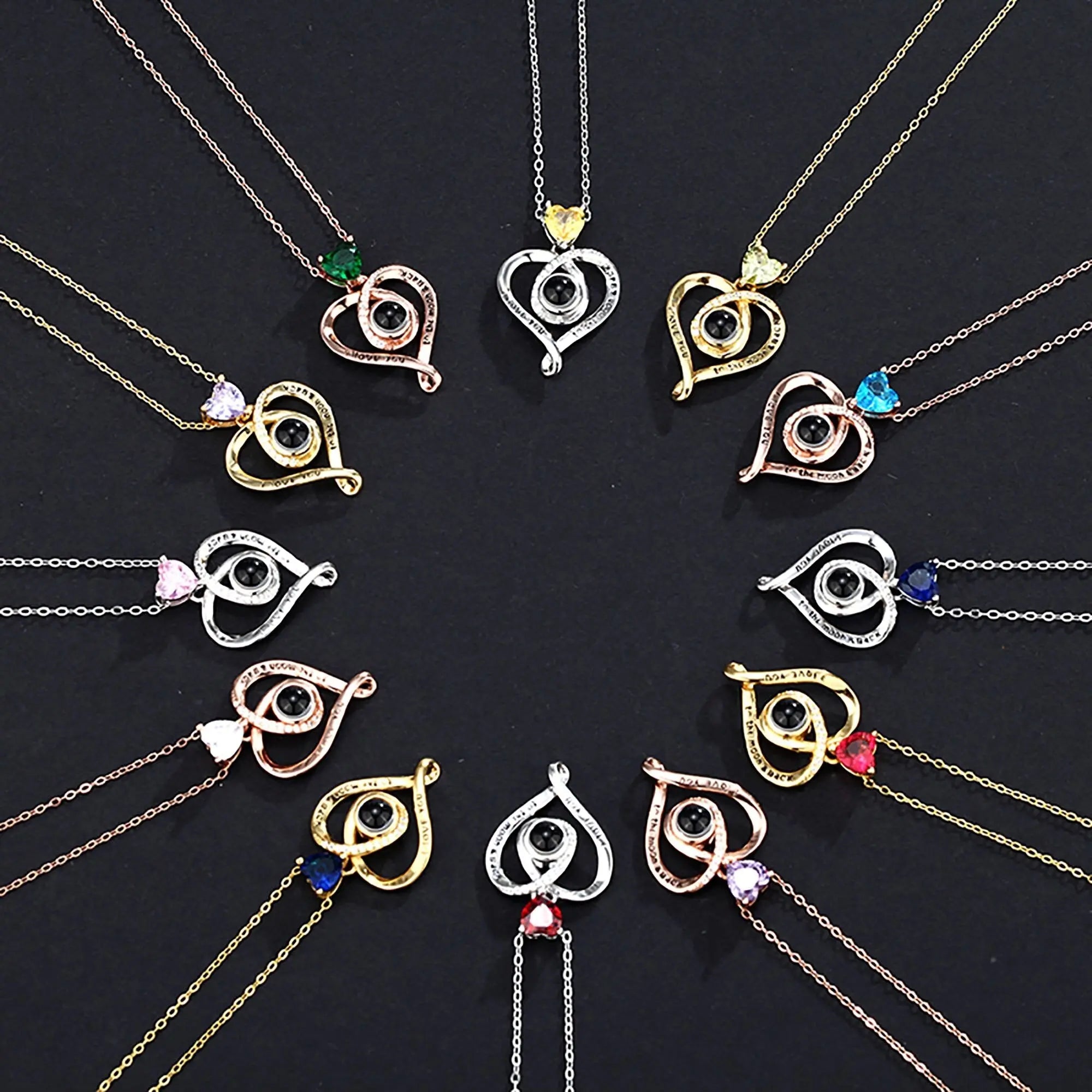 Love with customizable photosProjection Necklace Pendant Jewelry For Lover Girlfriend nowadaysfashion