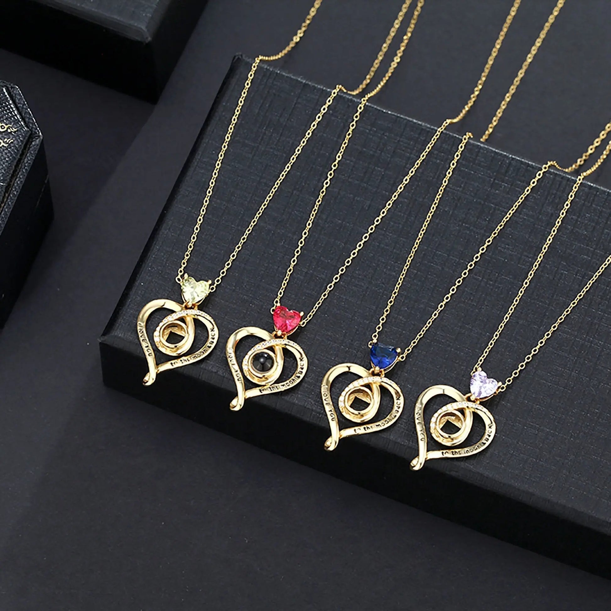 Love with customizable photosProjection Necklace Pendant Jewelry For Lover Girlfriend - Blade & Thread
