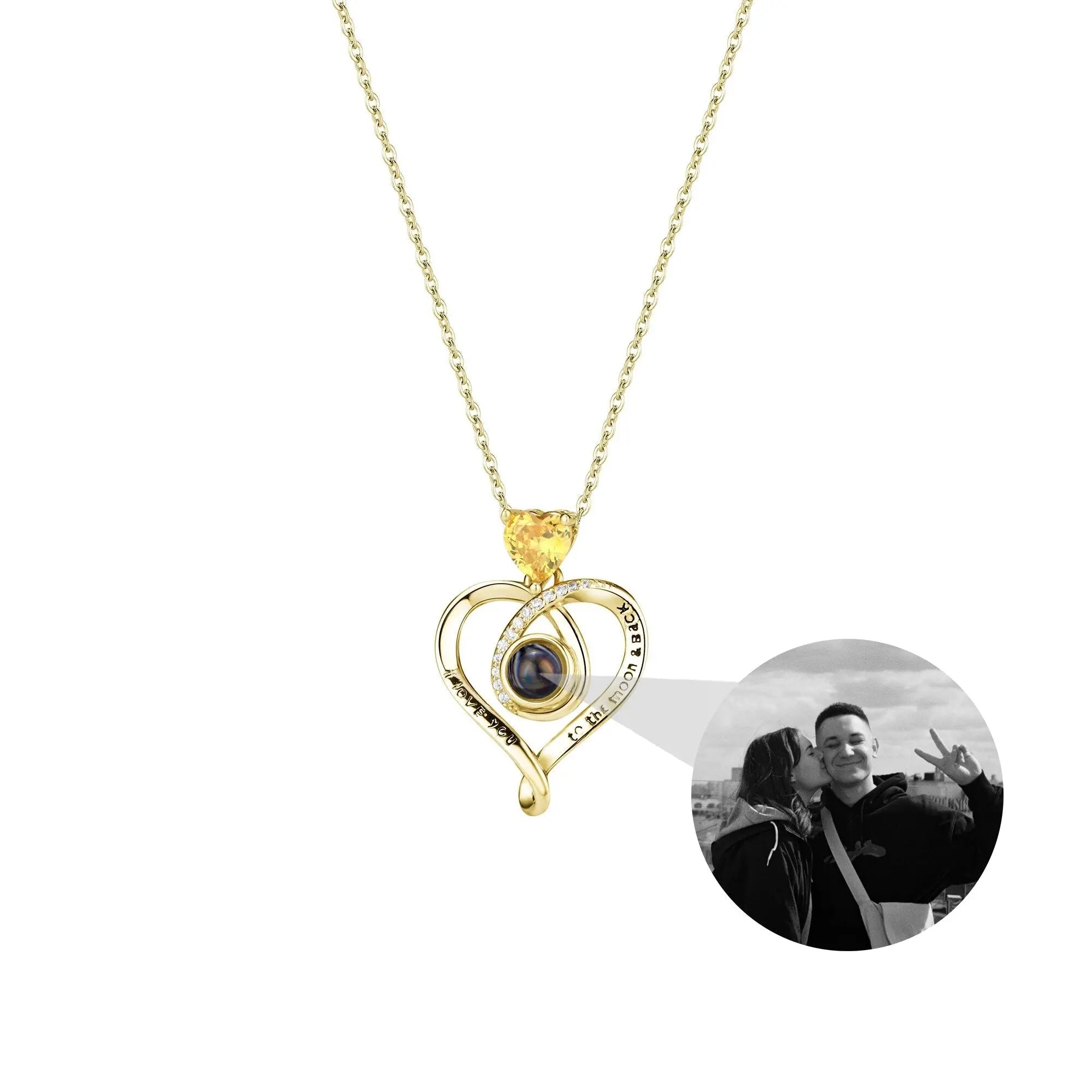 Love with customizable photosProjection Necklace Pendant Jewelry For Lover Girlfriend nowadaysfashion