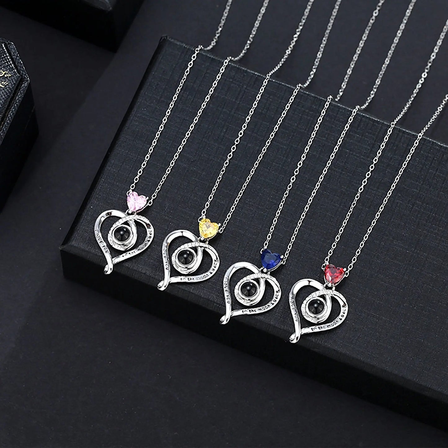 Love with customizable photosProjection Necklace Pendant Jewelry For Lover Girlfriend - Blade & Thread