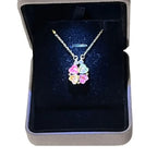 Lucky Four Leaf Clover Necklace 4-in-1 Wearing 2 Sides Heart Love Pendant nowadaysfashion