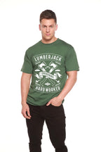 LumberJack Men's Bamboo Viscose/Organic Cotton Short Sleeve Graphic T-Shirt Spun Bamboo