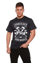 LumberJack Men's Bamboo Viscose/Organic Cotton Short Sleeve Graphic T-Shirt Spun Bamboo
