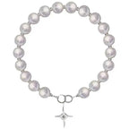 Luminous Beads Pearl Stitching Necklace Choker Cross Pendant Clavicle Sweet Party Jewelry nowadaysfashion