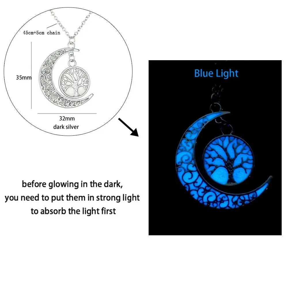 Luminous Dragon Necklace Glowing Night Fluorescence Silver Plated Glow In The Dark Necklace - Blade & Thread