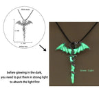 Luminous Dragon Necklace Glowing Night Fluorescence Silver Plated Glow In The Dark Necklace nowadaysfashion