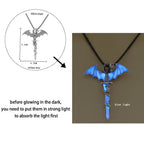 Luminous Dragon Necklace Glowing Night Fluorescence Silver Plated Glow In The Dark Necklace nowadaysfashion