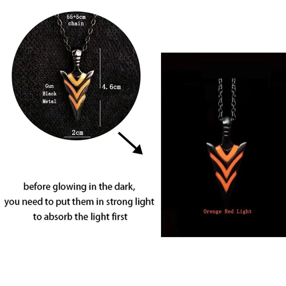 Luminous Dragon Necklace Glowing Night Fluorescence Silver Plated Glow In The Dark Necklace - Blade & Thread
