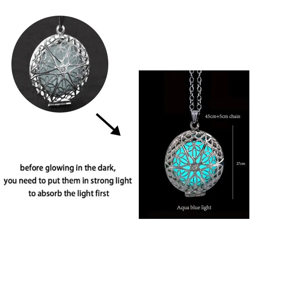 Luminous Dragon Necklace Glowing Night Fluorescence Silver Plated Glow In The Dark Necklace nowadaysfashion