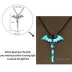 Luminous Dragon Necklace Glowing Night Fluorescence Silver Plated Glow In The Dark Necklace nowadaysfashion