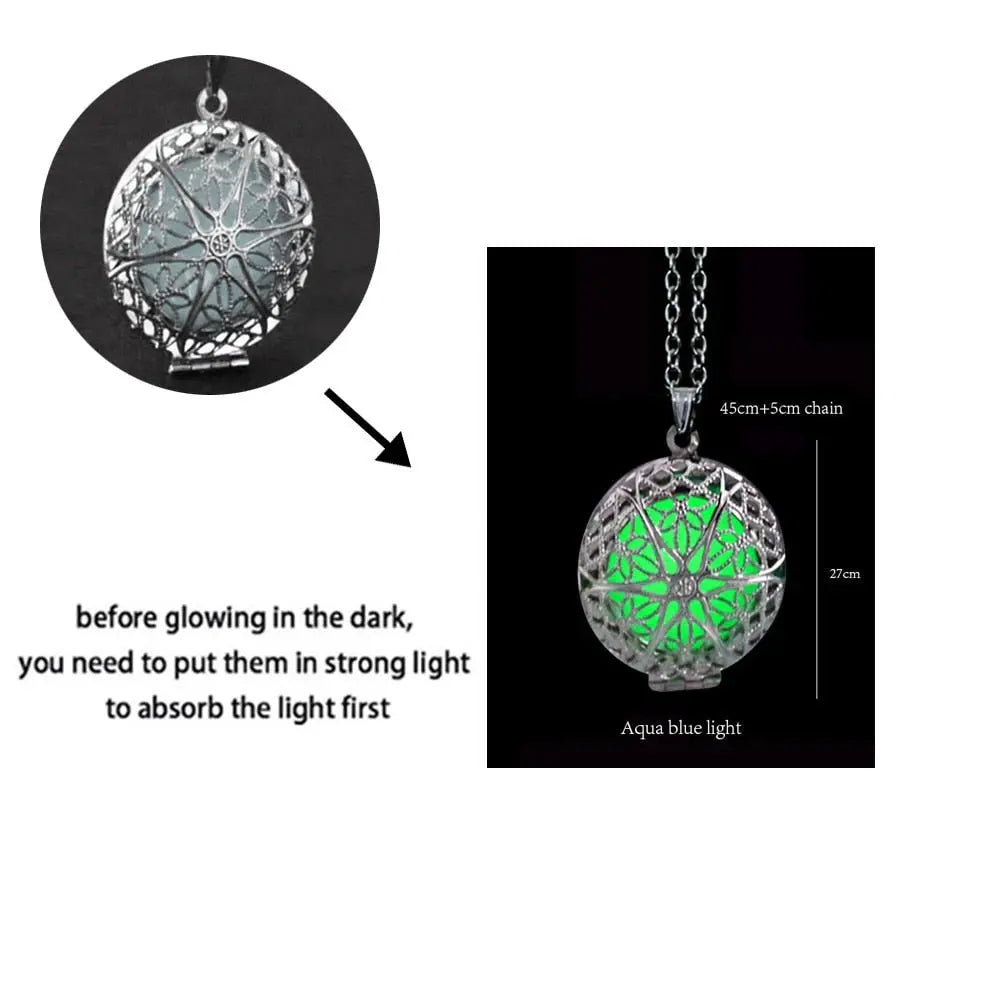 Luminous Dragon Necklace Glowing Night Fluorescence Silver Plated Glow In The Dark Necklace nowadaysfashion