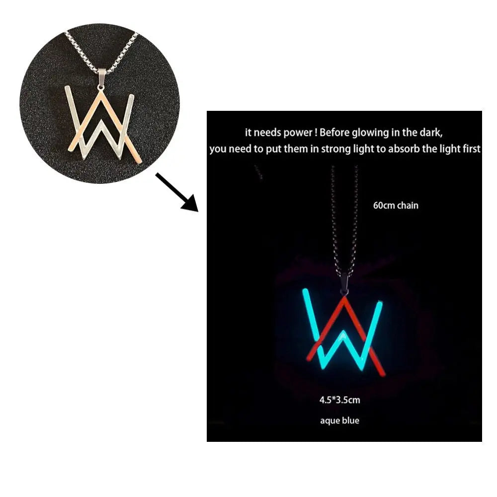 Luminous Dragon Necklace Glowing Night Fluorescence Silver Plated Glow In The Dark Necklace - Blade & Thread