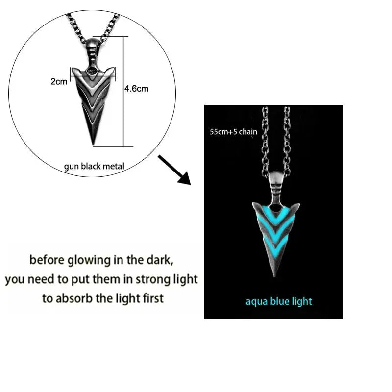 Luminous Dragon Necklace Glowing Night Fluorescence Silver Plated Glow In The Dark Necklace - Blade & Thread