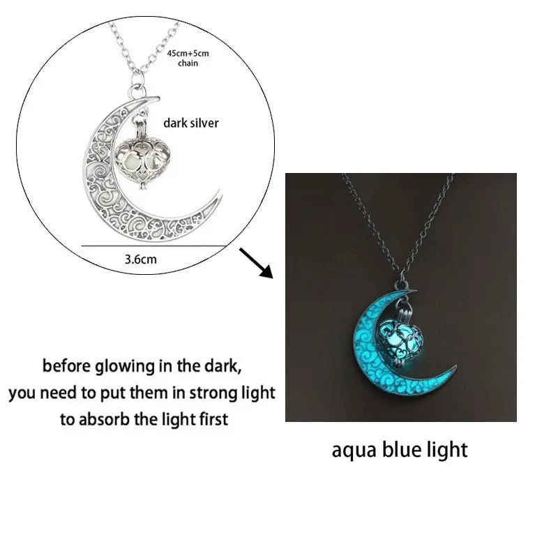 Luminous Dragon Necklace Glowing Night Fluorescence Silver Plated Glow In The Dark Necklace nowadaysfashion