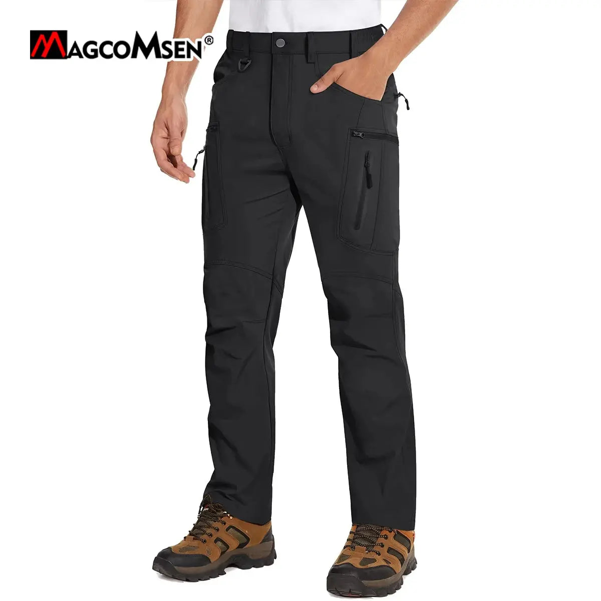 MAGCOMSEN Lightweight Hiking Pant Men Summer Cargo Pants Quick-Dry Nylon Waterproof Outdoor Fishing Casual Trouser MAGCOMSEN Official Store