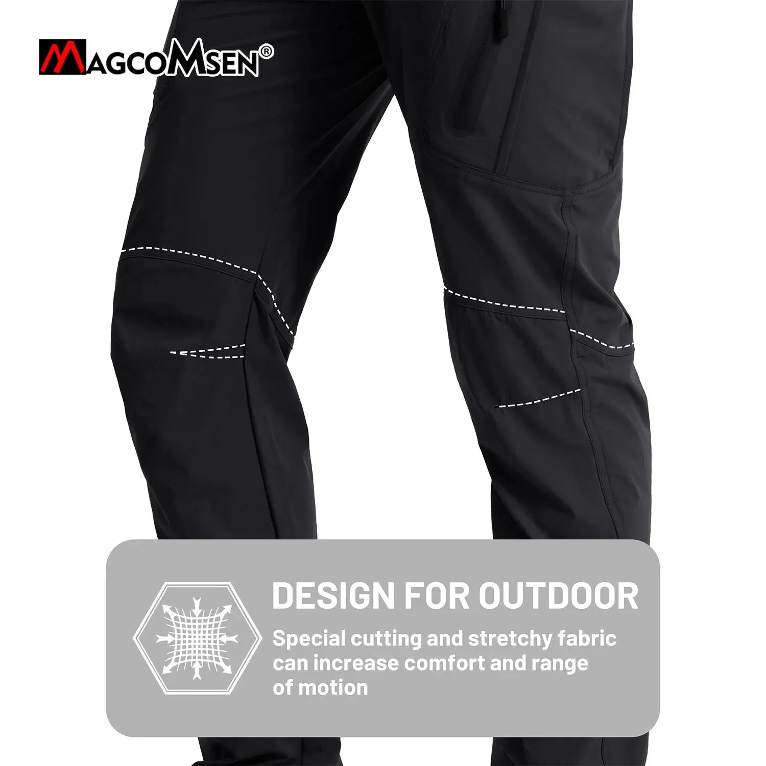 MAGCOMSEN Lightweight Hiking Pant Men Summer Cargo Pants Quick-Dry Nylon Waterproof Outdoor Fishing Casual Trouser MAGCOMSEN Official Store