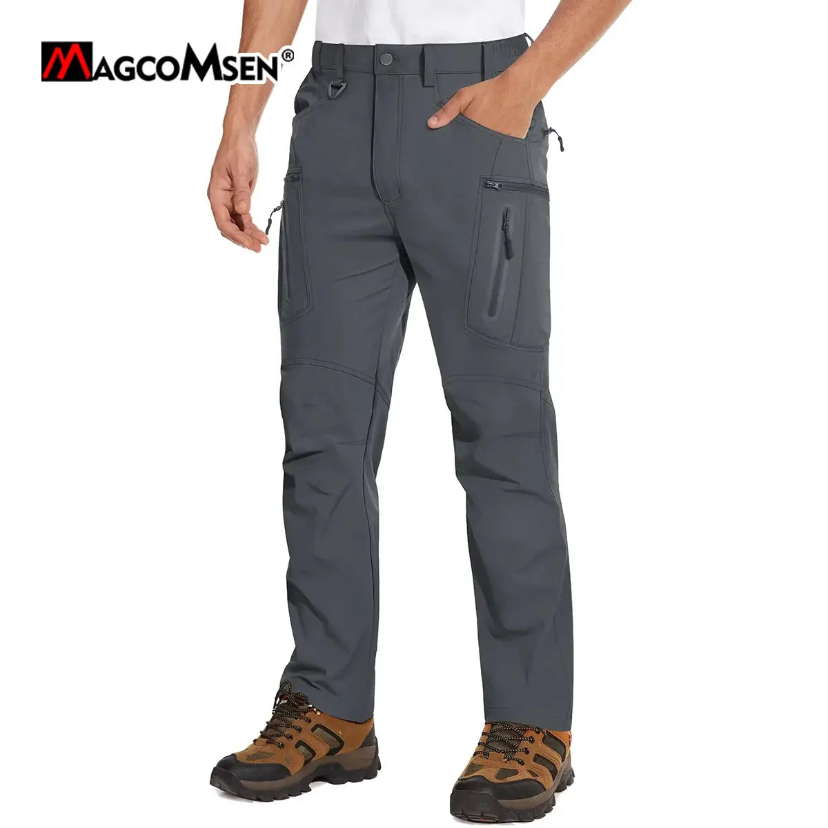 MAGCOMSEN Lightweight Hiking Pant Men Summer Cargo Pants Quick-Dry Nylon Waterproof Outdoor Fishing Casual Trouser MAGCOMSEN Official Store