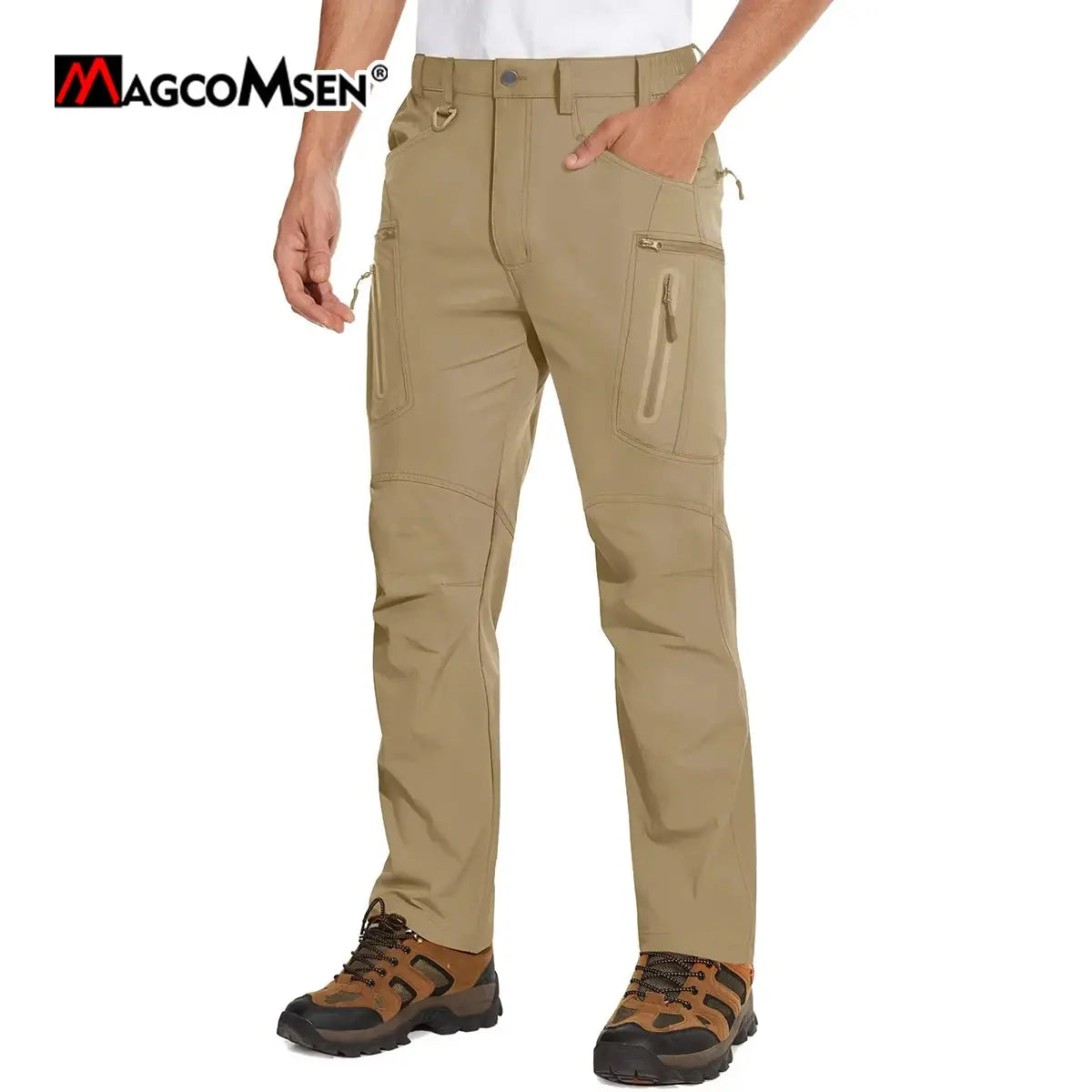MAGCOMSEN Lightweight Hiking Pant Men Summer Cargo Pants Quick-Dry Nylon Waterproof Outdoor Fishing Casual Trouser MAGCOMSEN Official Store
